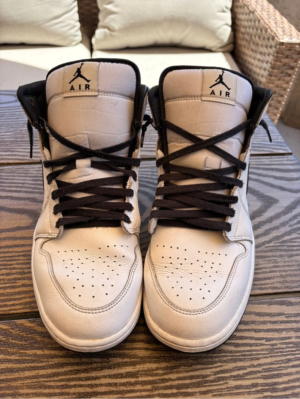 Jordan Men’s High-Top Sneakers in White and Black